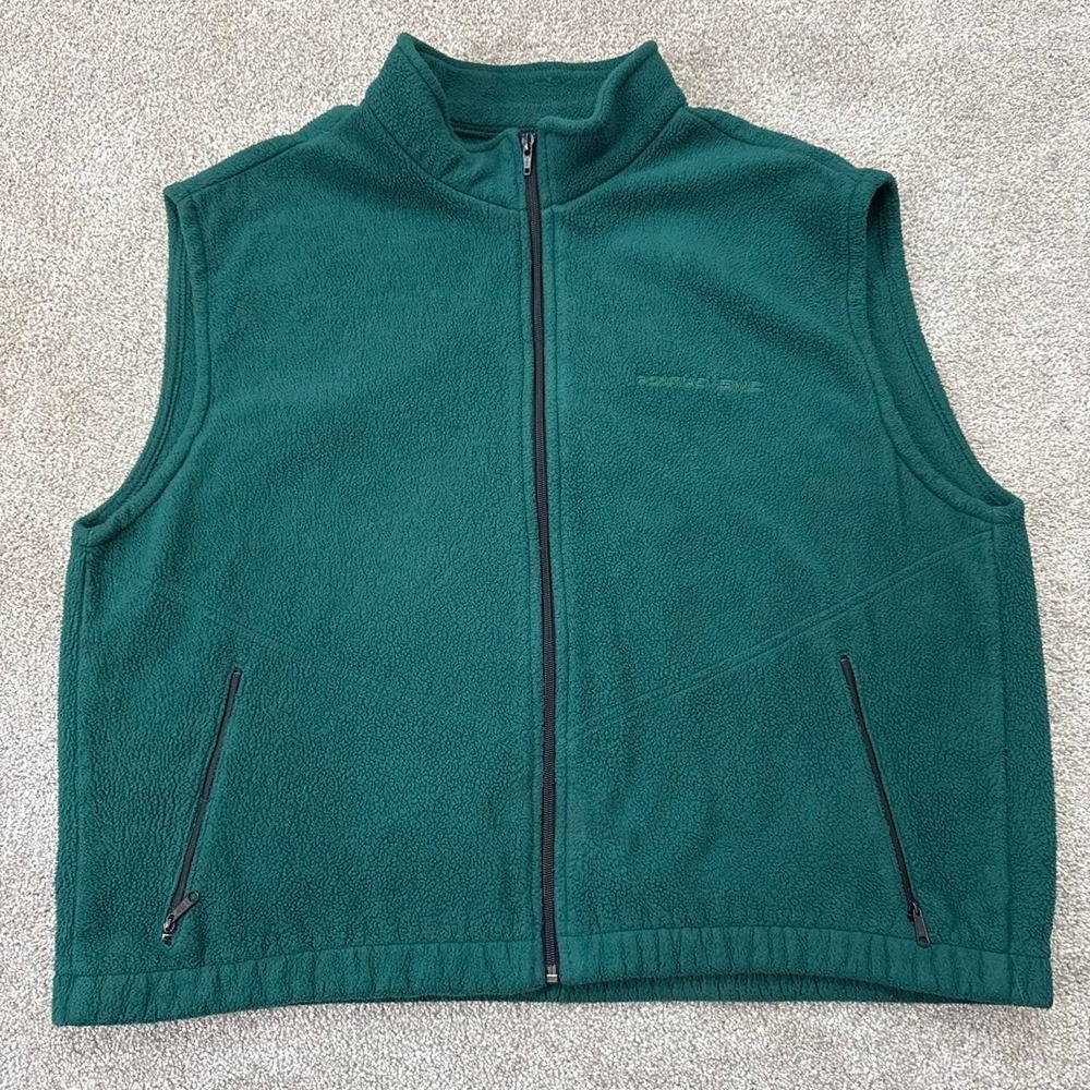 Vintage 90s Pontiac GMC Polartec USA Green Fleece Vest XL Made in USA